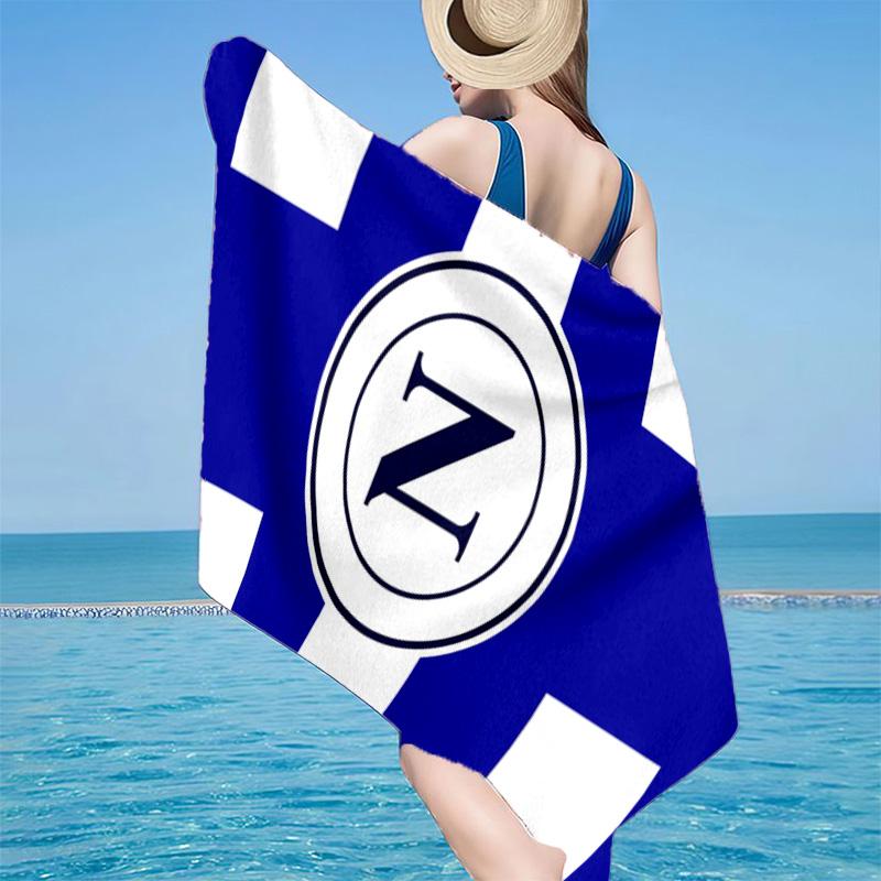 Napoli Football Club Emblem Microfiber Beach Towel, Lightweight And Quick-Dry, for Summer Travel, Beach Essential, Swimming Pool