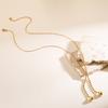 High-End 18k Gold Plated Jewelry  Simple Steel Ball Round Bead Necklace Personalized Versatile Sweater Tassel Necklaces