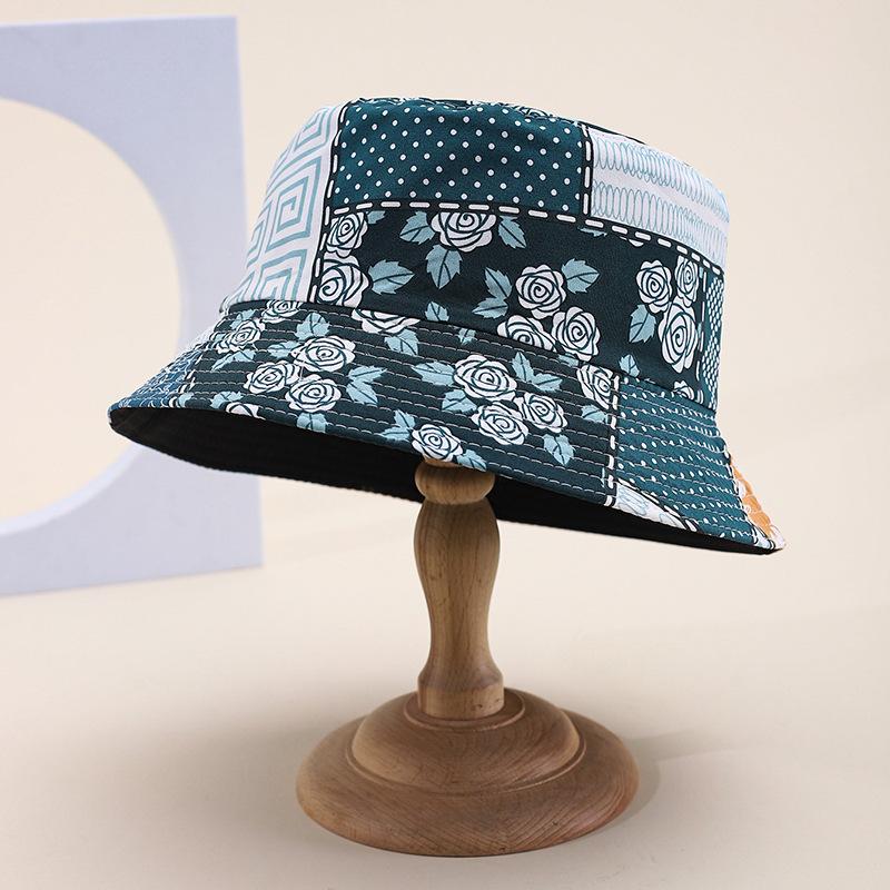 Popular exotic bucket hat European and American personalized printing double-sided sunshade basin hat spot