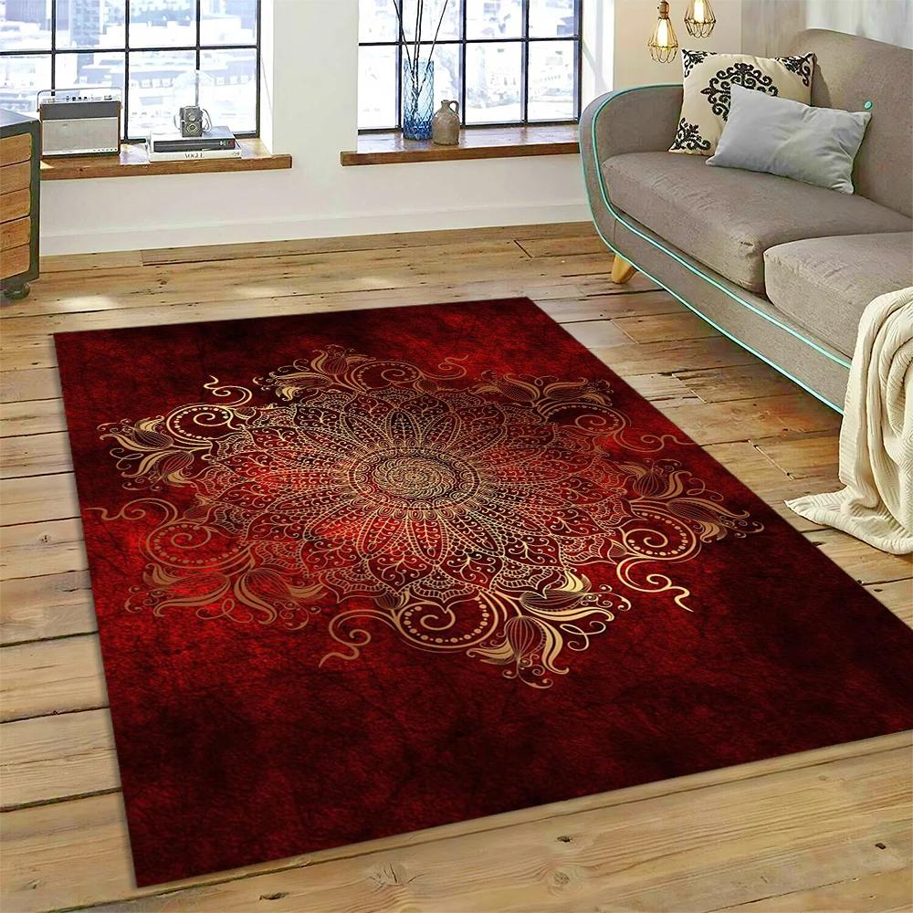 Bohemia Meditation Mandala Flower Carpet Rug for Home Living Room Bedroom Sofa Doormat Deco Mat