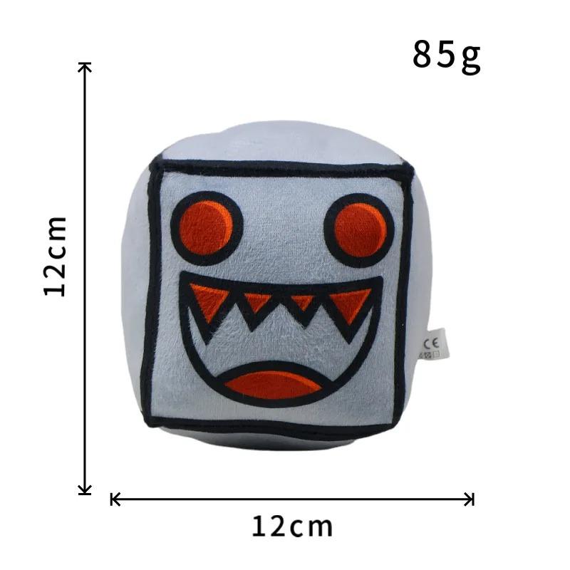 Плюшевые игрушки Geometry Dash Cube Маленькая подушка Мягкая плюшевая кукла Квадратный кулон Игра Милый домашний декор Детский подарок на день рождения