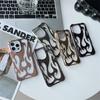 Модный полый чехол для телефона Fire Flame для iPhone 15 14 13 12 11 Pro Max Plus Cool Boy Girl серебристый гальванический мягкий чехол в подарок