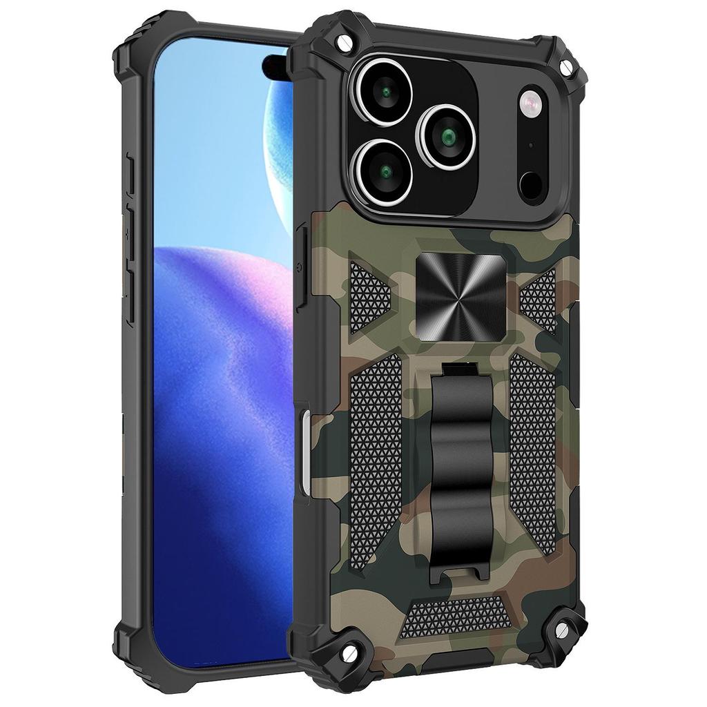 Роскошный чехол-броня с камуфляжным рисунком из 8 частей для Apple 17 Pro Max