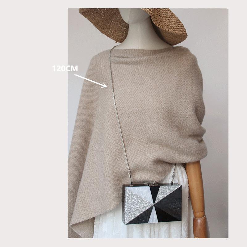 Новый бренд, модная женская сумка, аксессуар, однотонная цепочка, серебряная, Золотая металлическая цепочка, роскошный ремешок, женский элегантный милый клатч, цепочка для кошелька