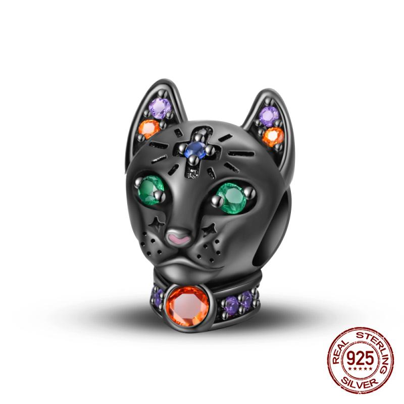 Original Owl Beads 100% 925 Silver Lucky Cat Elephant Charms Fit Original 925 Bracelet DIY Jewelry Making Women's Gift