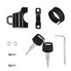 Mini Portable Helmet Lock Anti Theft Safety Lock All Metal with 2 Keys for 22 24mm Handlebar Bike Motorcycle Electric