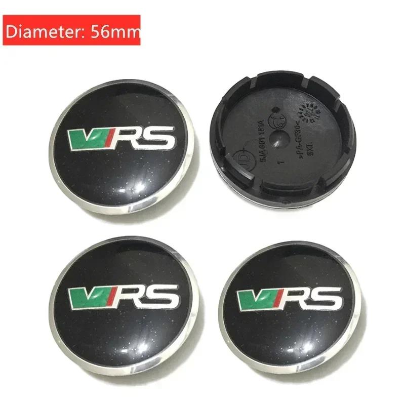 CXUX8 4PCS Car Wheel Center Hub Caps Tire Decoration For Skoda Logo Rapid Kodiaq Fabia Karoq Laura Superb VRS Yeti Octavia Scala