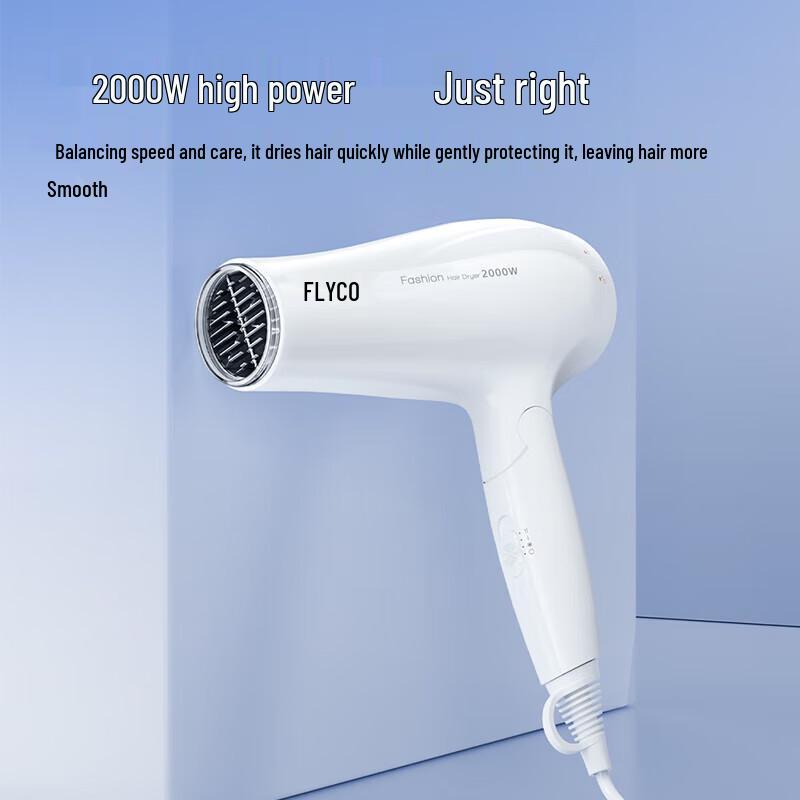 FLYCO 2000W Foldable Hair Dryer CN plug (adapter included)