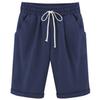 Women's Summer Casual Shorts Solid Color Drawstring Shorts