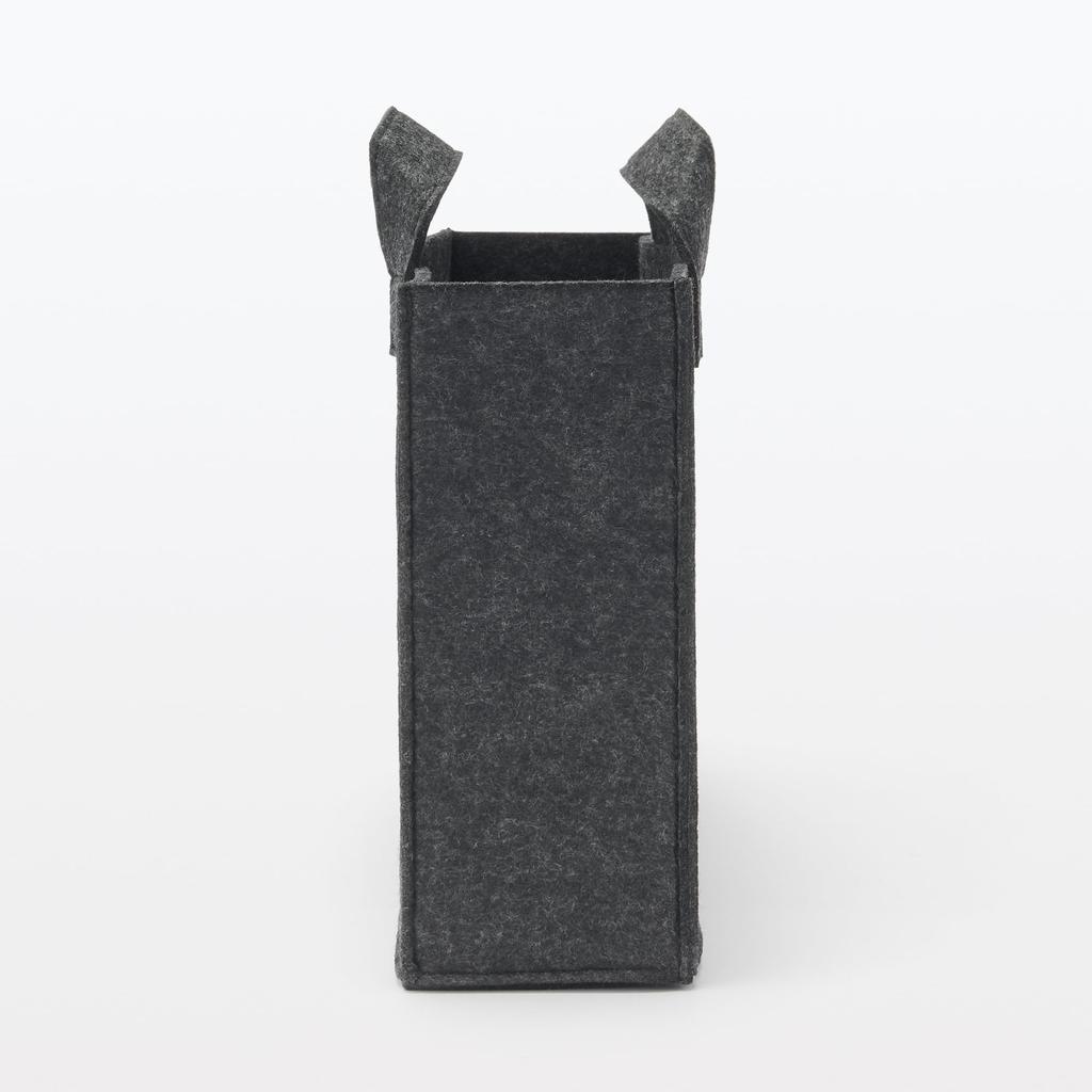 MUJI Портативный войлочный файл-бокс 10см x 32см x 24см Темно-серый 83847272 - Прибл.. (W) (D) (ЧАС) - -