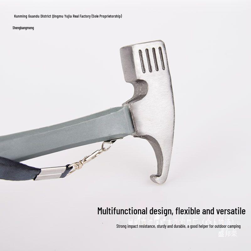 Carbon Steel Multifunctional Camping Hammer with Awning Nail Puller