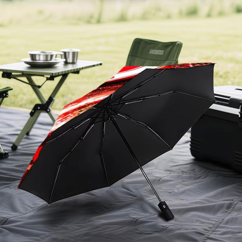 1PC SC Internacional1 Printed Umbrella Folding umbrella, automatic umbrella 8-Frame for Travel, camping Fan gifts Christmas Gifts