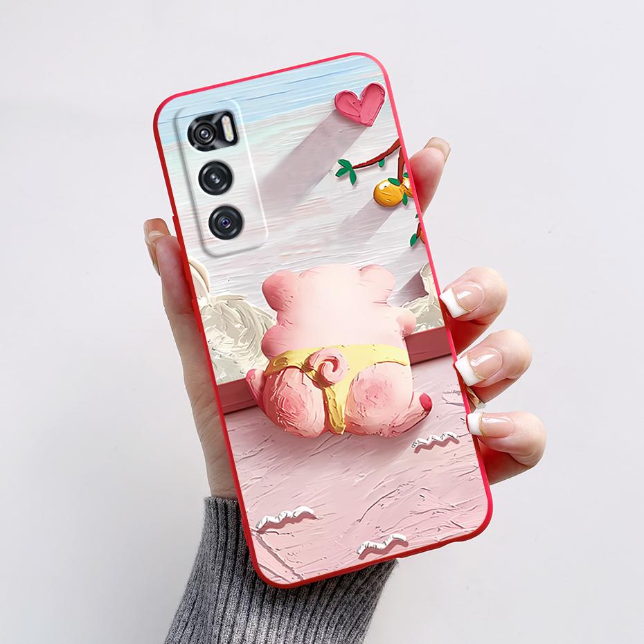Чехол для Vivo V20 SE Чехол для телефона Vivo Y70 V20SE Милый Кролик Панда Расписной Мягкий ТПУ Чехол V2022 V2023 Защита Камеры Ударопрочный Задний Чехол