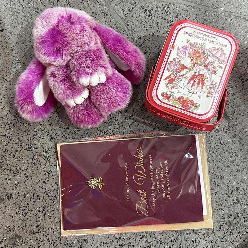 Брелок Зайчик Лулу с Пасхальным Рождественским Зайчиком Подарочный Набор День Учителя Подарок на День Рождения