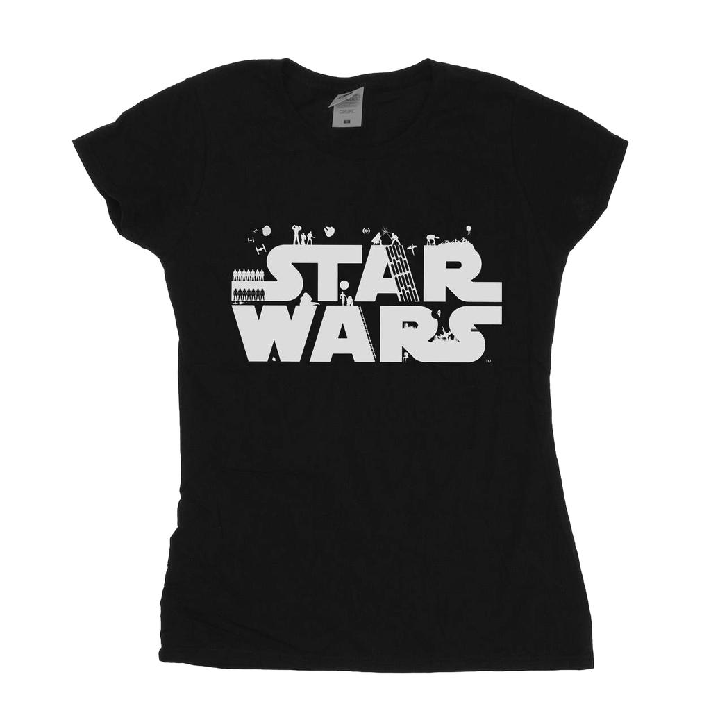 STAR WARS Womens/Ladies Minimalist Logo Cotton T-Shirt