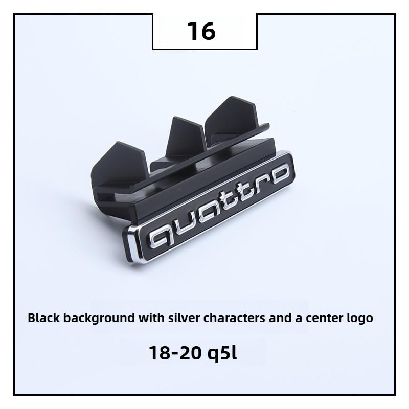 For 3F A4L A5 A6L Q3 Q5 Quattro Front Grille Badge & Rear Trunk Emblem High-End Style Decoration Exterior Upgrade AccessoriesD4 EW6
