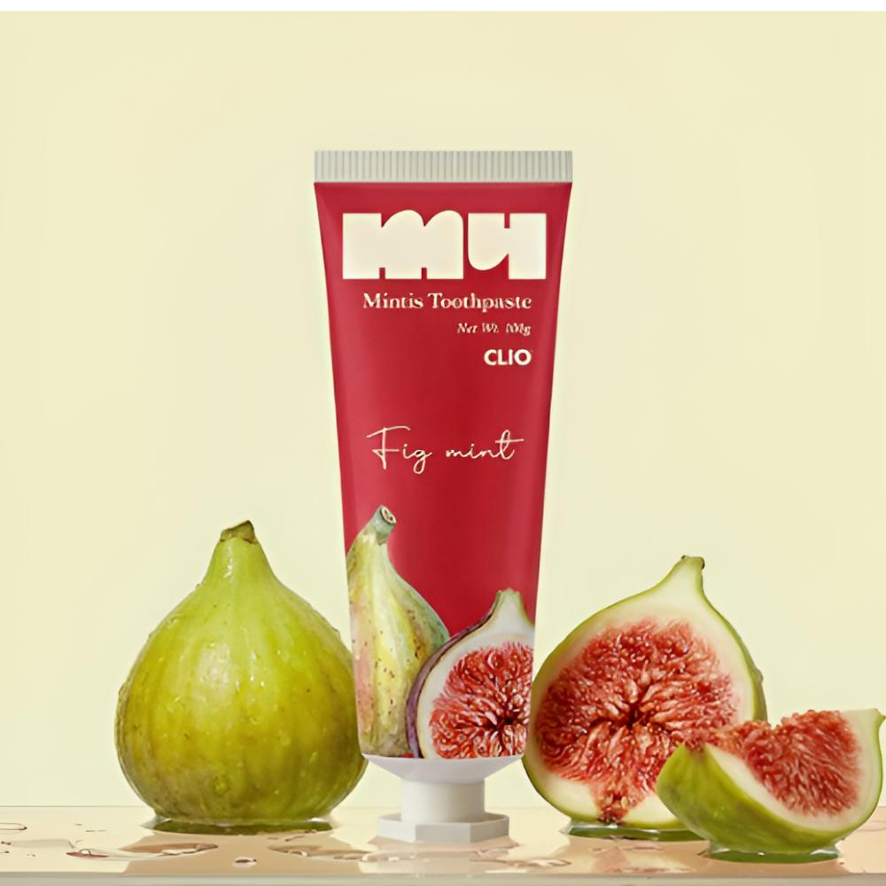 Clio Мой набор MENTOS Инжир Мята Зубная паста 100 г x3 Освежающее дыхание Отбеливающая зубная паста