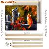 RUOPOTY With DIY Frame Animals DIY Painting By Numbers Handmade Oil Painting Kits Acrylic Picture Canvas Painting For Wall Art