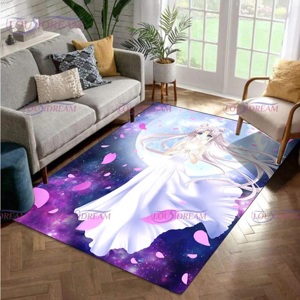 3D милые красочные коврики и ковры S-Sailor-M-Moon для гостиной, спальни, входа, большой площади, мягкий ковер, декоративный коврик