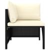 vidaXL 8-tlg. Garten-Lounge-Set mit Kissen Poly Rattan Schwarz