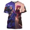 Футболка Arcane League Legends Аниме 3D-печать Мужская Женская Модная Оверсайз Модная Удобная Футболка