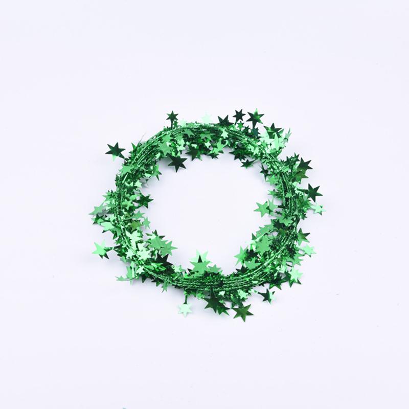 7.5M Pentagram Golden Silvery Star Garland Colorful Stars Wire Garland Tinsel