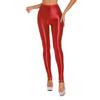 Women's Shiny Glossy Leggings High Waist Skinny Tight Gym Yoga Stirrup Pants