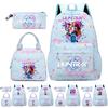 3Pcs/set Anime Cute Kpop Printed Backpack Handbag Pencil Case for Teenger Student Girl Boy Schoolbag Kid Bookbag Large Capacity Travel Bag Gift