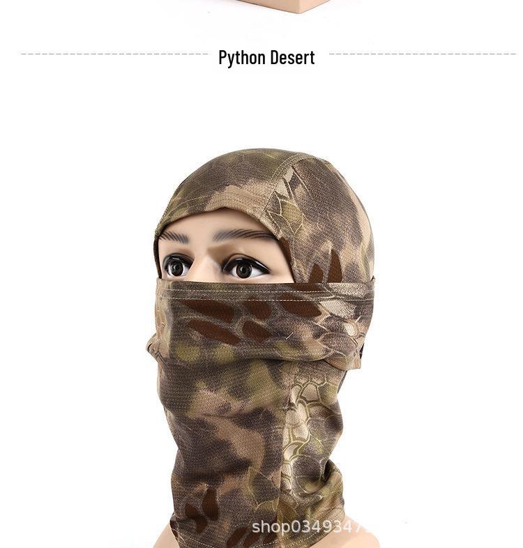 Python Camouflage Tactical Cycling Balaclava - Sandproof Single-Hole Face Mask