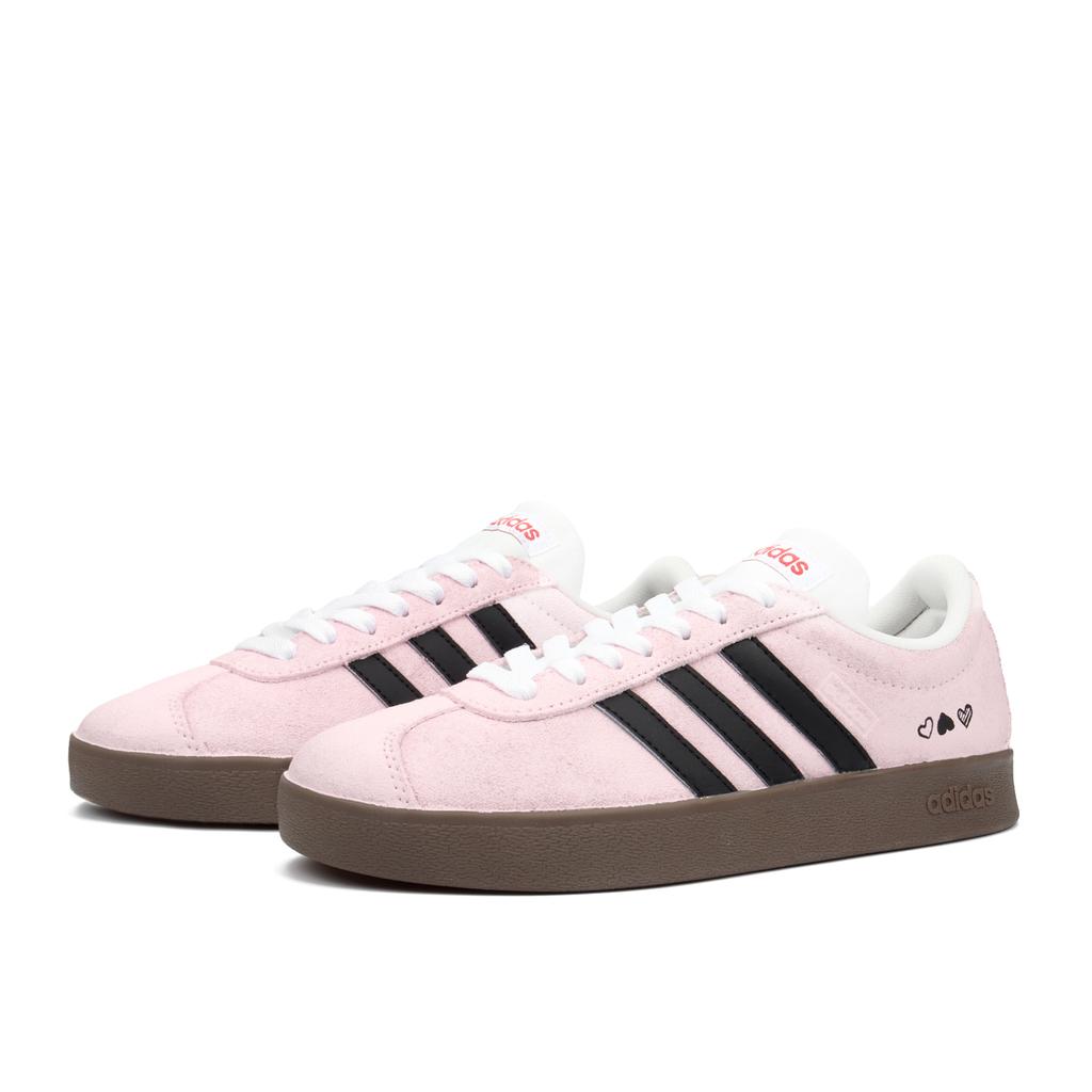 Adidas VL COURT 2.0 Cool Blackberry Abrasion Resistant Slip Resistant Low top Skateboard Shoes Unisex Pink HQ1802(Team2178-)