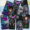 Для iPhone 16 15 Xiaomi Redmi Note 13 12 11 Pro Max X 9 14 Plus XR Samsung Galaxy A15 S24 S23 Huawei OPPO чехол Arcanes аниме игра Jinx Vi чехол для телефона