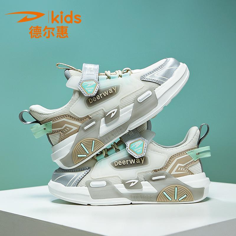 Delhui children's shoes, new autumn and winter styles, unisex leather waterproof and non-slip athletic shoes, casual dad shoes for kids