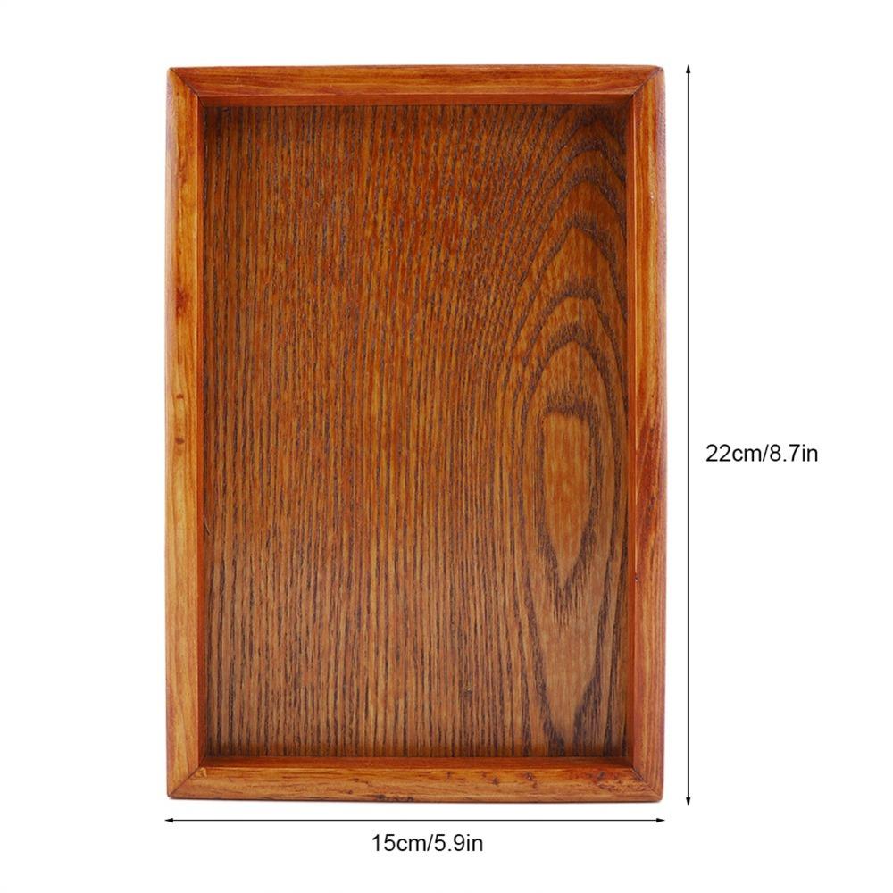 Smooth Surface Serving Tray Wood Food Tray Stylish Snack Platter For Coffee Snacks