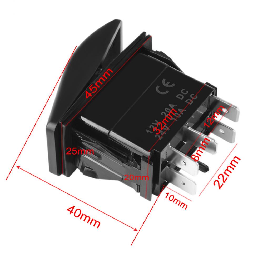 Arb 20a 12v Bar Waterproof 5p Push Rocker Toggle Switch Blue Led Light Car Sales