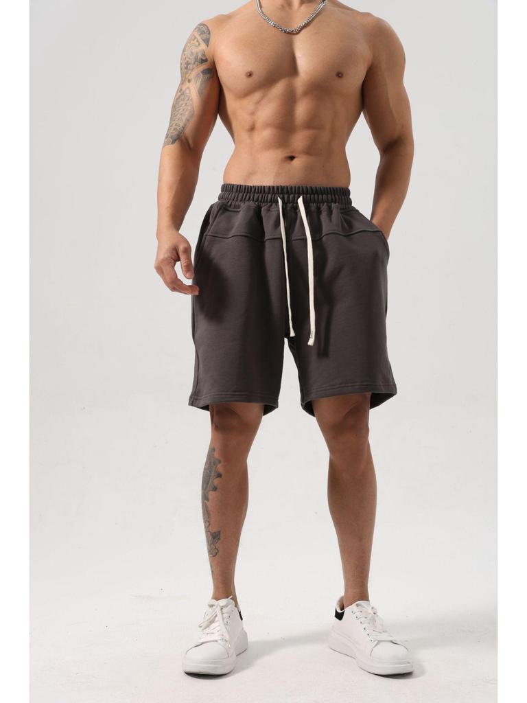 Мужские хлопковые спортивные шорты свободного кроя