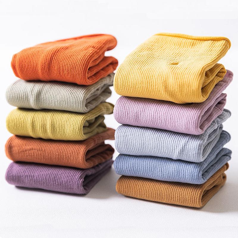 5 пар, комплект летних тонких однотонных женских носков, простые белые длинные носки Harajuku, кавайные, телесного цвета, модные для школьниц, японские