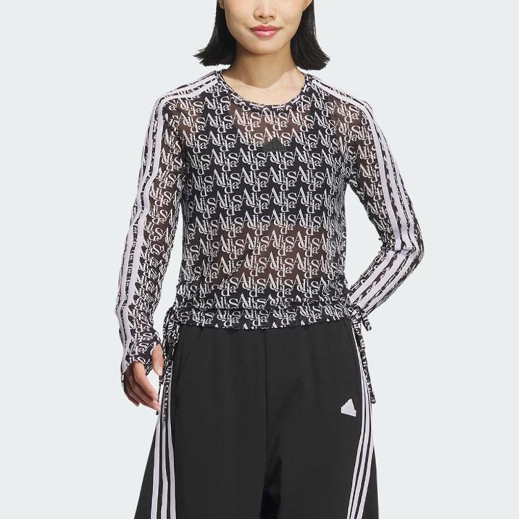 adidas Женская футболка с длинным рукавом для танцев, черные JI9790