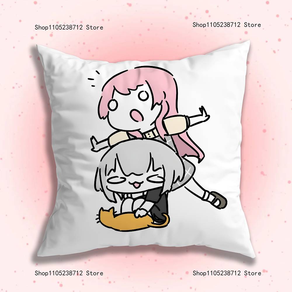 Cute Game TTrickcal Anime Pillow Case Antidustmite Pillowcase Invisible zipper silky short plush Sofa cushion cover