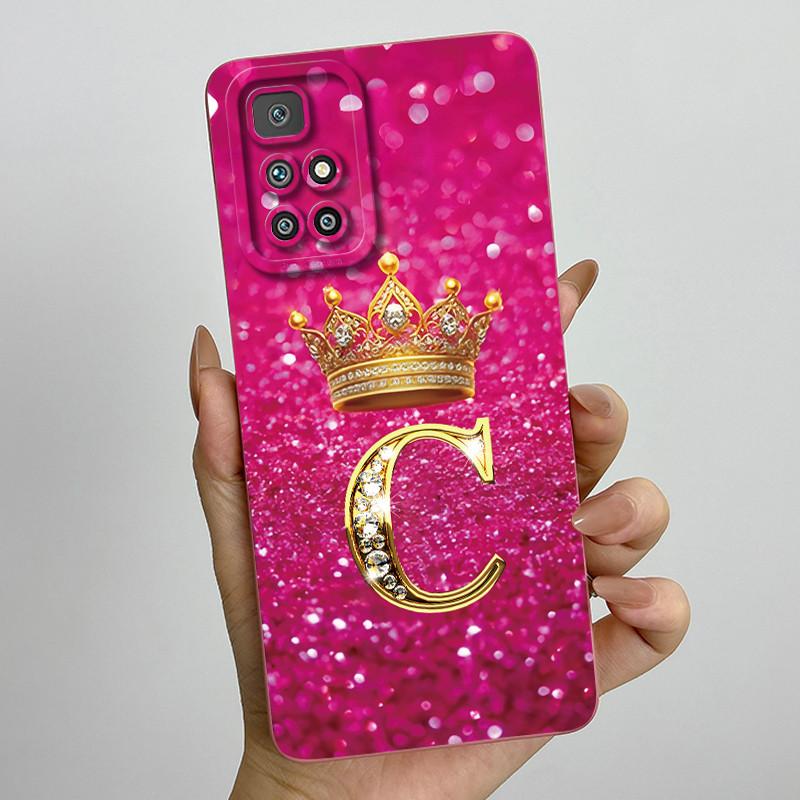 For Xiaomi Redmi 10 Case Redmi10 Luxury Letters Liquid Soft Silicone Back Cover For Xiaomi Redmi10 2022 Case Coque Fundas Shell