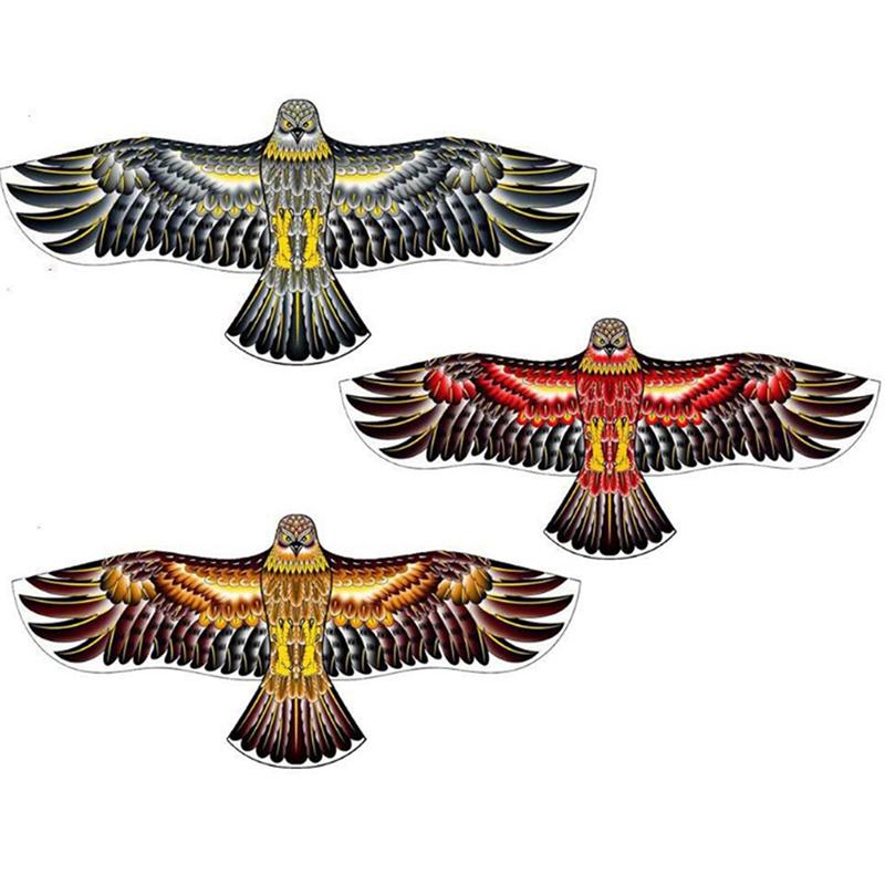 Детский воздушный змей с плоским орлом 1,2 м, линия воздушного змея 100 м, детские воздушные змеи с летающими птицами, уличная игрушка