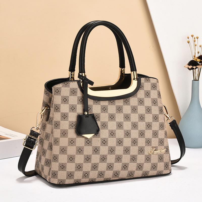 Stylish And Spacious Women's Tote Bag In Coffee And Earthy Yellow For Daily Use