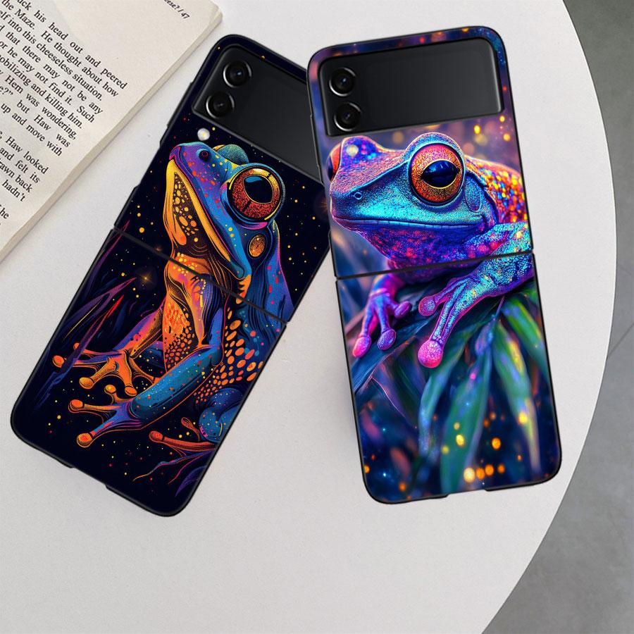 Почему лягушки важны Чехол для телефона для Samsung Z Flip 7 6 5G Galaxy Z Flip 5 4 3 Черная Жесткая Защитная Крышка Роскошный ПК Корпус Coque