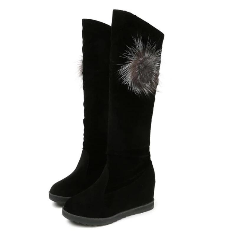 Мода 2024 ЗимаЖенская обувь Женские сапоги Сапоги до колена Зимние новые украшения из стразов Wild Plus Velvet Толстые зимние сапоги