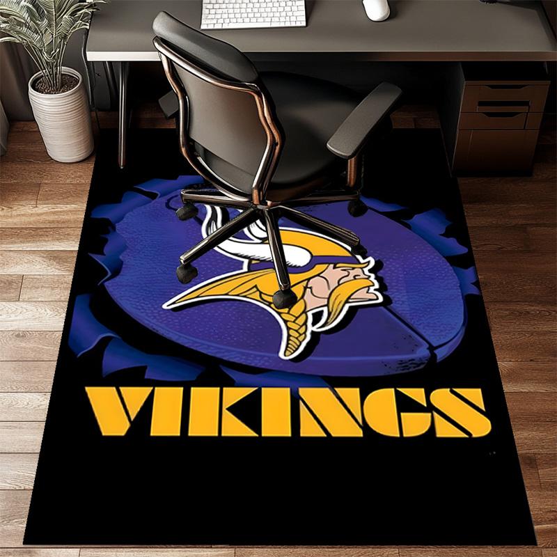 Minnesota Vikings Artwork Rug Game Carpet, Floor Mat for Bedroom Living Room Entryway Rug, Home Decor Idea Gift for Christmas birthday