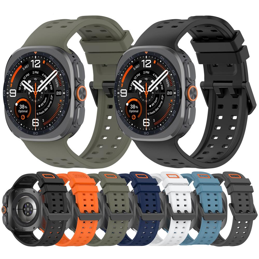 Морской Ремешок Для Samsung Galaxy Watch Ultra 47 мм Аксессуары Силиконовый Браслет Correa Galaxy watch Ultra2 47MM