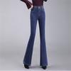 2022 Spring Autumn Elastic Fashion Denim Vintage Flare Jean High Waist Stretch Loose Leisure Harajuku Jeans For Women Streetwear