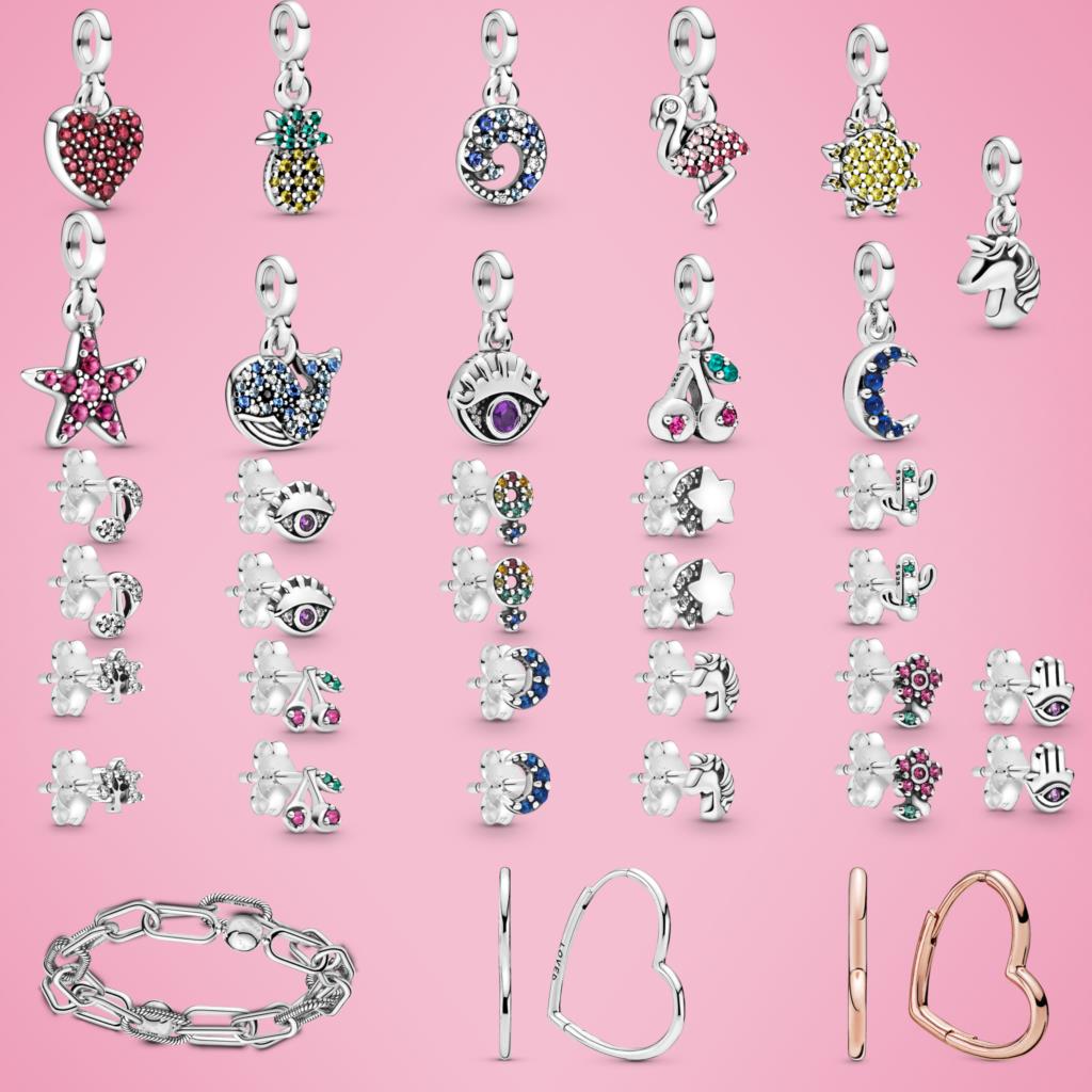 New 925 Sterling Silver My Love Starfish Flamingo Pendant Charm Fit Original Me Bracelet DIY Bead Jewelry For Women