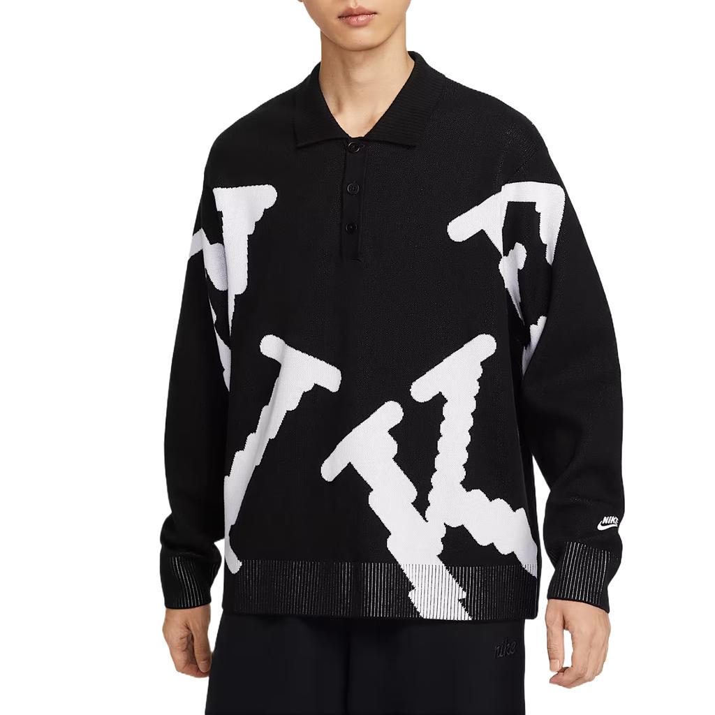 Nike Long Sleeve Comfortable Rugby Shirt Men Tops HV1437-010