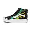 Sk8 Zip High Top Kids Skate Shoes Flame Black Kids Sneakers VN0A4BUXESY