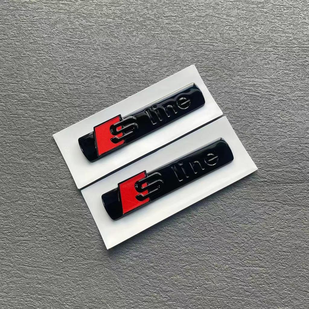 q2 A4 4Ring logo ABS Black Car Hood Front Grill Rear Trunk Emblem Sticker A4 Mark Quarrto Sline 40TFSI 45TFSI 55TFSI Emblem